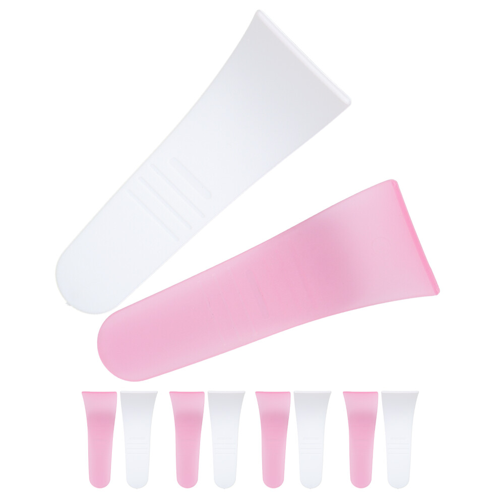 Unisex Cream 10Pcs Pp Plastic Spatula Set For Facial Mask & Application, Random Color