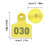 Pack Of 100 permanent Livestock Identification Labels-Green 5