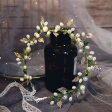 (2) Bridal Pearl Flower Wreath for Wedding & Party