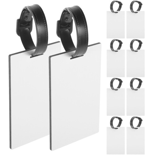 50Pièces Tags Valises Blancs Sublimation Avec Lanière Résistants 1