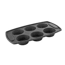 Nepriľnavá forma na muffiny z uhlíkovej ocele, jumbo forma na muffiny s objemom 6 šálok, ľahko sa čistí, kompatibilná so štandardnými