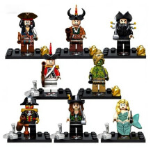 8 PCS Building Bricks Pirates of the Caribbean with Base Toys