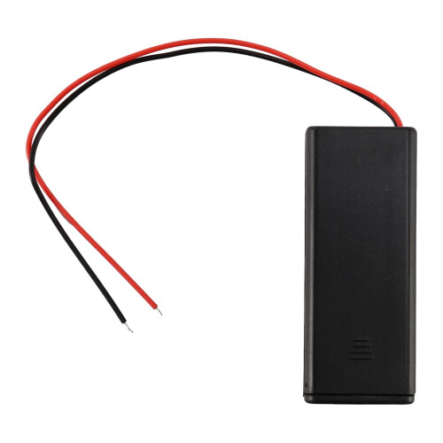 2 x 2 x AAA 3 V Battery Holder Case Box Wire  / OFF  m Cover