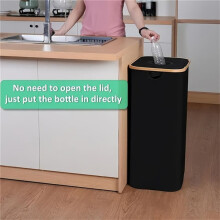 Removable Storage Basket with Cover, Recycling Bottle Storage Basket, Kitchen and Home Folding Recycling Box. A