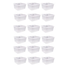 18 Pack Pegboard Clear Bins, Pegboard Bins Hooks, DIY Pegboard Accessories, Workbench Small Bins Fit 1/4 -1/8 Peg Board