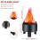 3X LED Fire Flame Effect Light Artificial Electric Flicker Campfire Lamp Party Decor Supplies US Plug 9