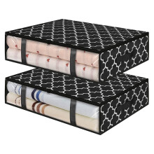 Storage Bins, Under Bed Storage Containers, Foldable Clothes Storage Box, Storage Organizer, with Handles Clothing 2 Pcs
