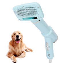 Verstellbarer Haustier-Haarfön mit Massage, 300W, Blau, EU-Stecker