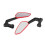 Motorcycle Rearview Mirror with M8 Clockwise and Counterclockwise Threaded Bolts ATV Moped Scooter  Roller Red 9