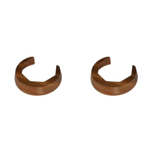 2X Suitable for E61 Series Coffee Machine Accessories Brewing  Walnut Solid Wood Anti-Scalding Ring Heat Shield