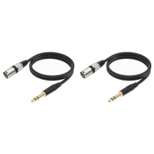 2pcs 1/4 Inch to XLR Male Balanced Signal Interconnect Cable 6.35mm to XLR Patch Cable Microphone Balanced Cable 100cm
