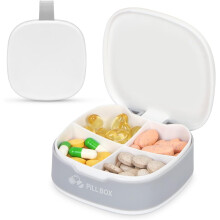 Pilulier au design esthétique, rangement sûr et sain pour médicaments, pilulier compact et portable, compartiment multifonctionnel pour vitamines