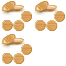 15Pcs Wine Glass Charcuterie Topper, Wine Glass Charcuterie Board Topper, Bamboo Wine Glass Topper for Family Gatherings
