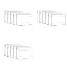 4 X 6 Zoll Acryl-Schilderhalter-Wandhalterung, Transparenter Wandrahmen mit Doppelseitigem Klebeband für Büro, Zuhause, 30er-Pack