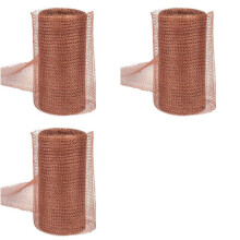 3X Copper Mesh Rodent Control Kit, 5 Inch X 35ft Rustproof Copper Wool Blend, DIY Hole Filler, Complete Tool for Mice