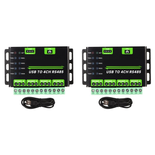 2X Módulo Conversor USB para 4CH RS485 Comunicação Serial Universal de Nível Industrial