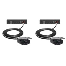 2X Amplifier Volume Control Cable with Stereo Bass Knob Dashboard Mount Gain Regulator Cord for Audio Amplifier 5m 4Pin