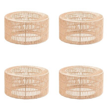 4X Paper Rope Lampshade Ceiling Light Shade Boho Chandelier Shade Bulb Guard for Restaurant Cafe Living Room 22x11cm