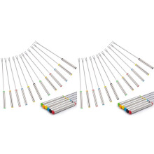 24PCS 9.5 Inch Color-Coded Stainless Steel Fondue Forks, Cheese Fondue Fork Stainless Steel Fruit with Heat-Blocking