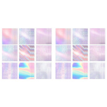 54 Feuilles de Papier Cartonné Holographique, 8 X 12 Pouces, Papier Miroir Brillant à Paillettes Métalliques 250 G/M²/92 Lb pour les Arts et