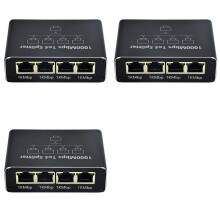 3X Gigabit Network Splitter 1-to-4 Network Cable Splitter RJ45 Network Port Ethernet Splitter Suitable for PC Laptops