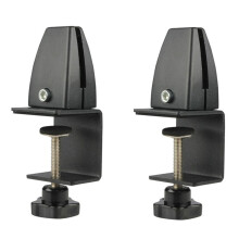 12 Pcs Office Desk Divider Clamp Privacy Screen Clip Holder Bracket Screen Baffle Clamp Partition for Table Clamp -Black