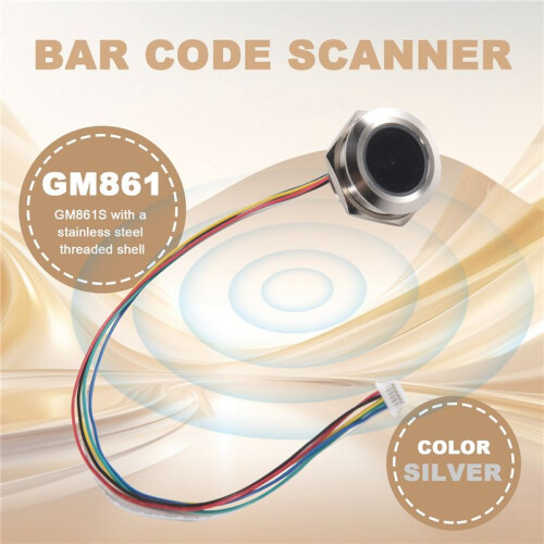 GM861 Metal LED Control Ring Indicator Light UART Interface 1D/2D Bar Code QR Code Barcode Reader Module 2