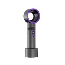 100 Level Bladeless Fan with Intelligent Digital Display and USB Charging Portable High Wind Power Handheld Fan C