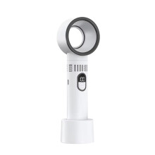 100 Level Bladeless Fan with Intelligent Digital Display and USB Charging Portable High Wind Power Handheld Fan A