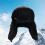 Men's Winter Ski Hat Black Waterproof Windproof 3