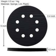 8 Sztuk 5 Cali (125 mm) 8-Otworowa MięKka PodkłAdka Z GąBki Do PodkłAdek Szlifierskich I Tarcz Szlifierskich Z Haczykami I PęTlami Do Polerowania