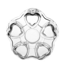 Clear Glass Heat-Resisting Heart Shape Teapot' Warmer Heater Base Candle Holder