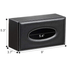 3X Leather Tissue Box Cover, Face Tissue Box, Modern Napkin Storage Box, Car Towel Box, Car PU Leather Drawer