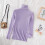 (white, S) Turtleneck Slimming Knit Sweater Women 2025 New Solid Color Long Sleeve Pullover Tops for Fall Winter Basic Wear 2