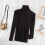 (white, L) Turtleneck Slimming Knit Sweater Women 2025 New Solid Color Long Sleeve Pullover Tops for Fall Winter Basic Wear 3