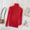(white, S) Turtleneck Slimming Knit Sweater Women 2025 New Solid Color Long Sleeve Pullover Tops for Fall Winter Basic Wear 4