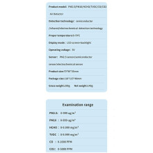 2X 6 W 1 PM2.5 PM10 HCHO TVOC CO CO2 Detektor JakośCi Powietrza CO CO2 Monitor Formaldehydu Home Office Tester JakośCi Powietrza, BiałY
