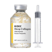 (2pcs)KOEC Collagen Peptide Ampoule Syringe Anti-Aging Deep Moisturizing Hydrating Essence 30ml