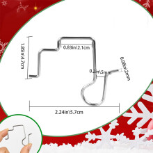 50PCS Stainless Steel Xmas Light Hooks Outdoor