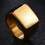 Wedding Ring Solid Gold Stainless Steel Square Band for Men 3