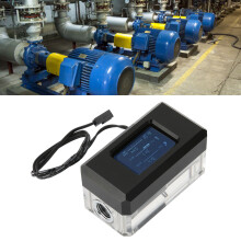 PC Water Cooling Thermometer, LCD Flow & Temperature, 12V