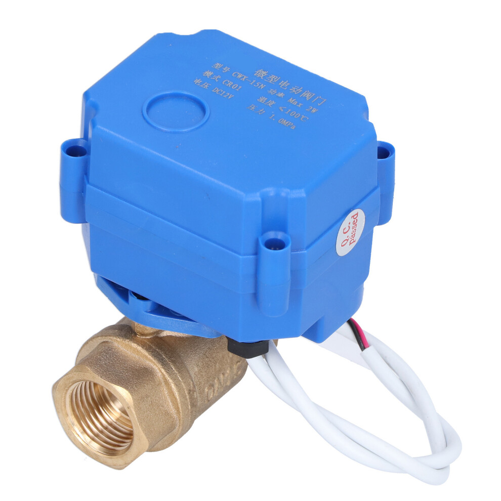 Bsp Brass Electric Ball Valve Dn15 1/2In Dc12v, Ip67, Cr01 8161390756075