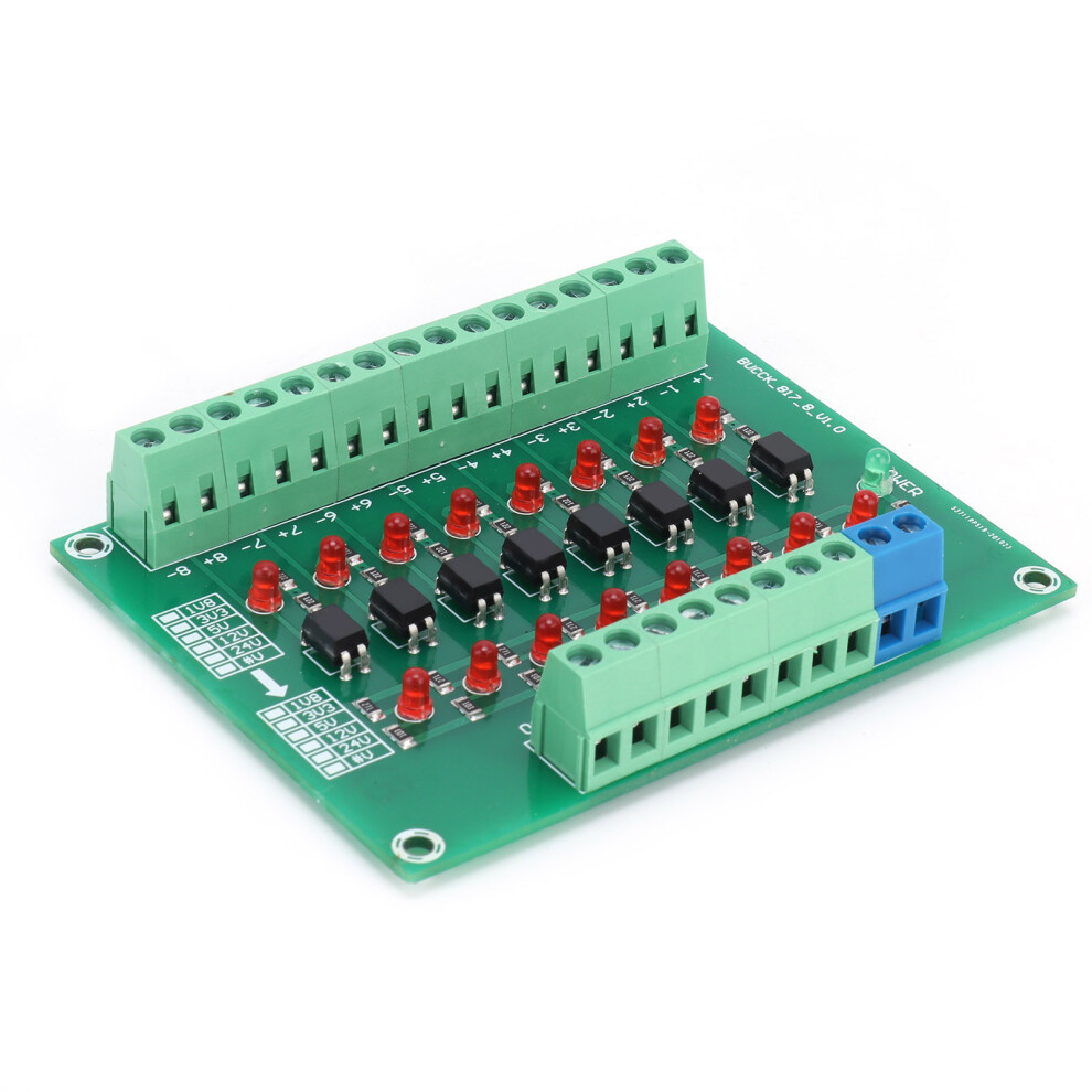8 Channel Optocoupler Signal Converter Module 20Khz Frequency 12V To 3.3V 4661390756128