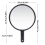 Lightweight ABS Cosmetic Mirror With Ergonomic Grip Clear 3