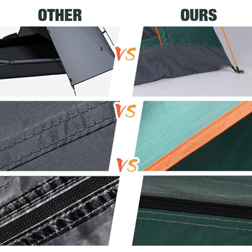 3-4 Man Automatic Double Layer Pop Up Camping Tent Waterproof 2