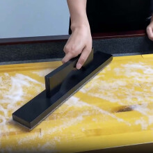 (Black) Portable Shuffleboard Brush for Easy Wax Removal