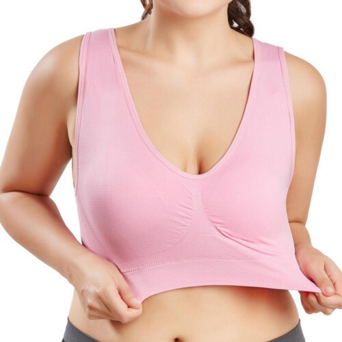 KOERIM Γυναικείο Αθλητικό Σουτιέν Pure Color Plus Size με Ολόσωμο Σουτιέν, 3 Τεμάχια/S-6XL 2