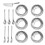 Raindrops Stainless Steel Silverware Set Silver Long Handle 4
