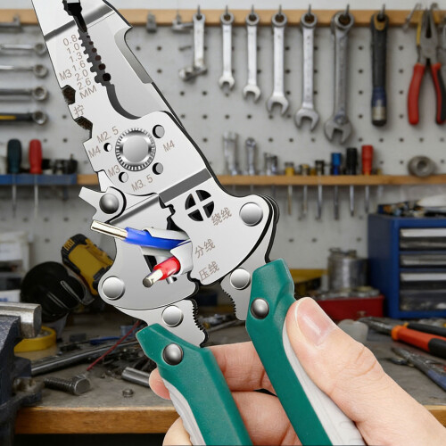 Space Saving Foldable Wire Stripping Tool With Integrated 2