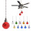 1PACK Ceiling Fan Pull Chain Extender, Beaded Decorative Pull Chains Compatible with Ceiling Fans & Lights 2